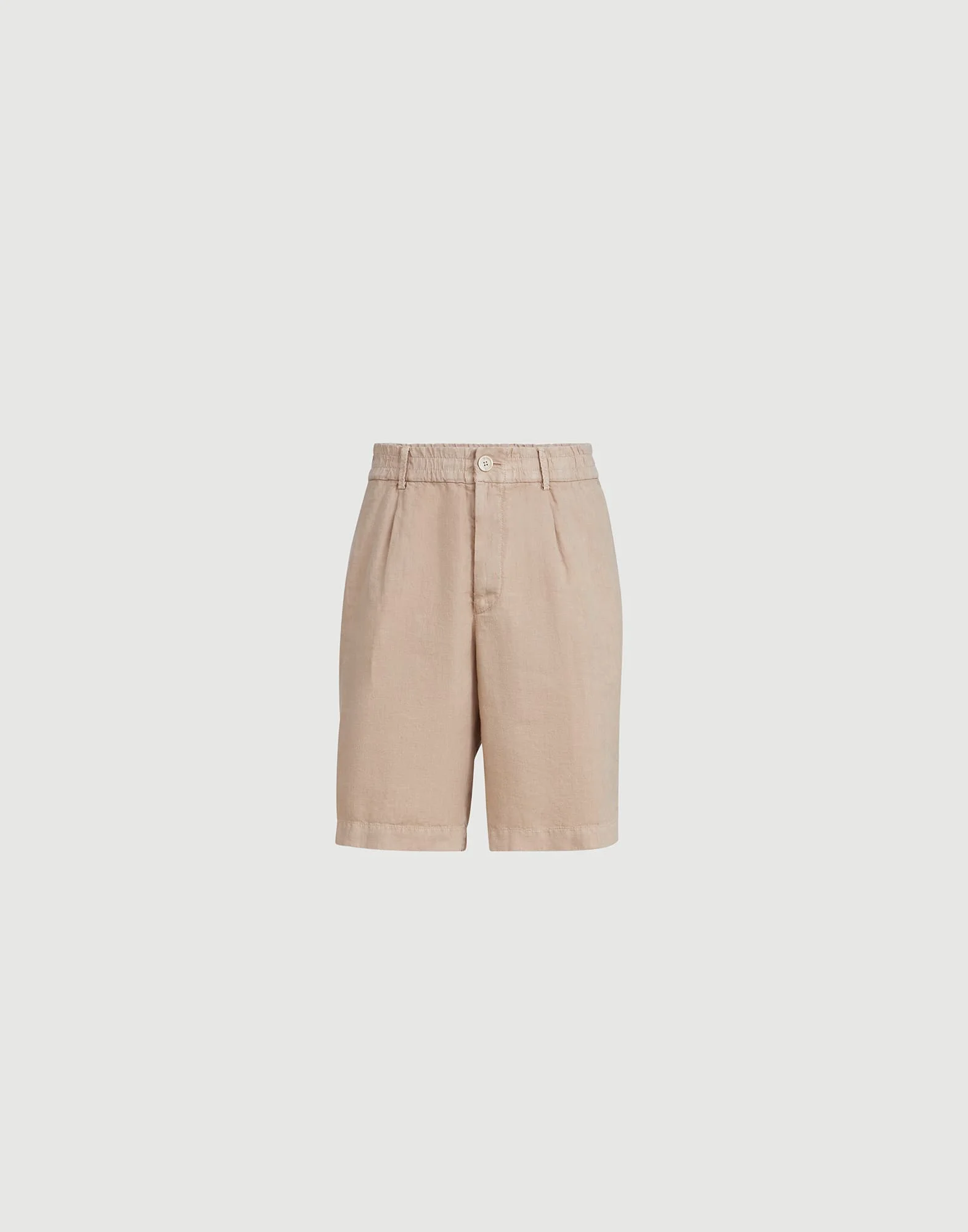 Garment-dyed Bermuda shorts in linen gabardine - 1