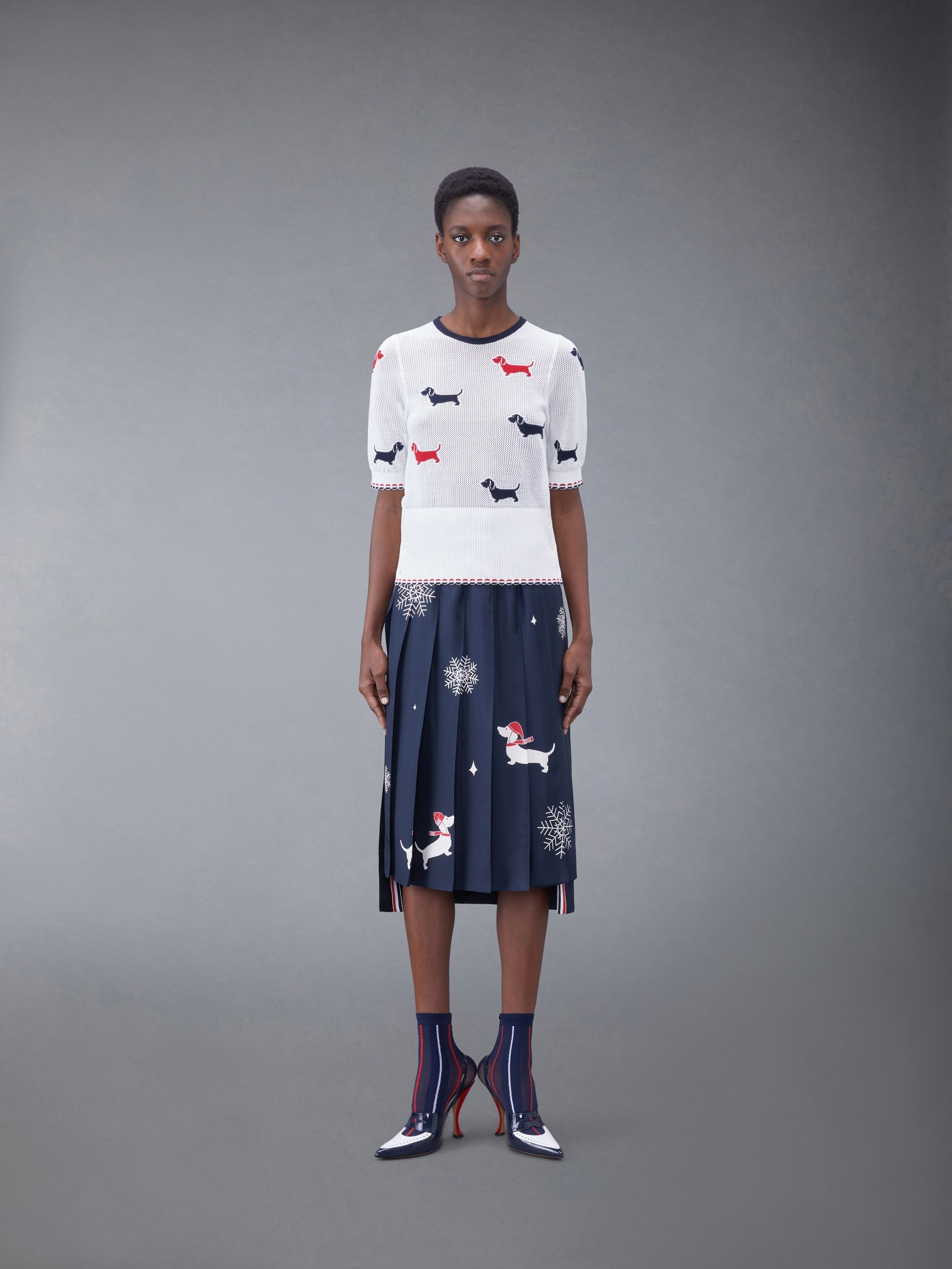 Cotton Crewneck Pointelle Hector Tee - 3