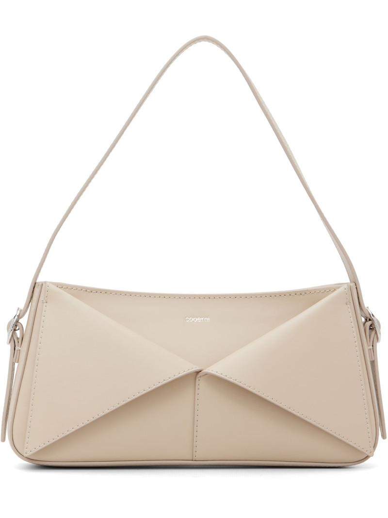 Beige Belt Baguette Bag 1