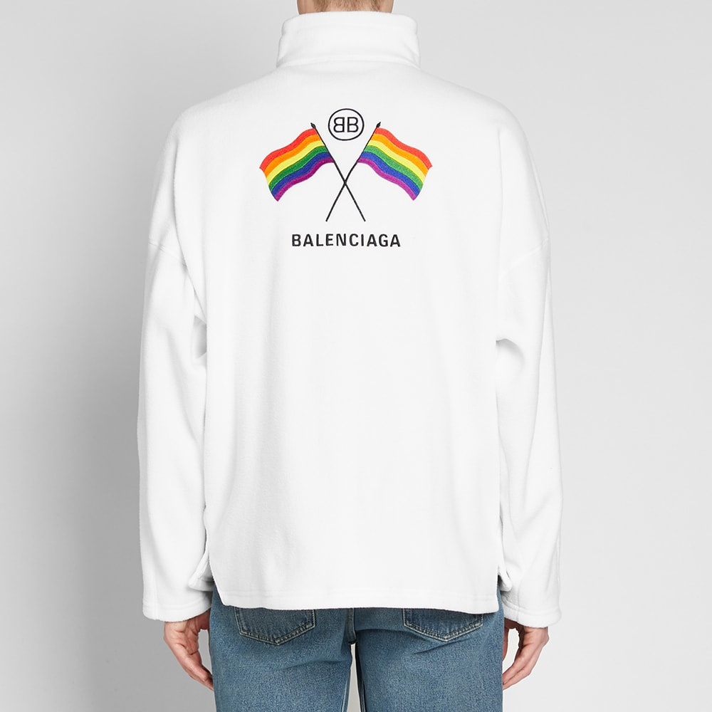 Balenciaga Zip Rainbow Fleece Jacket - 4