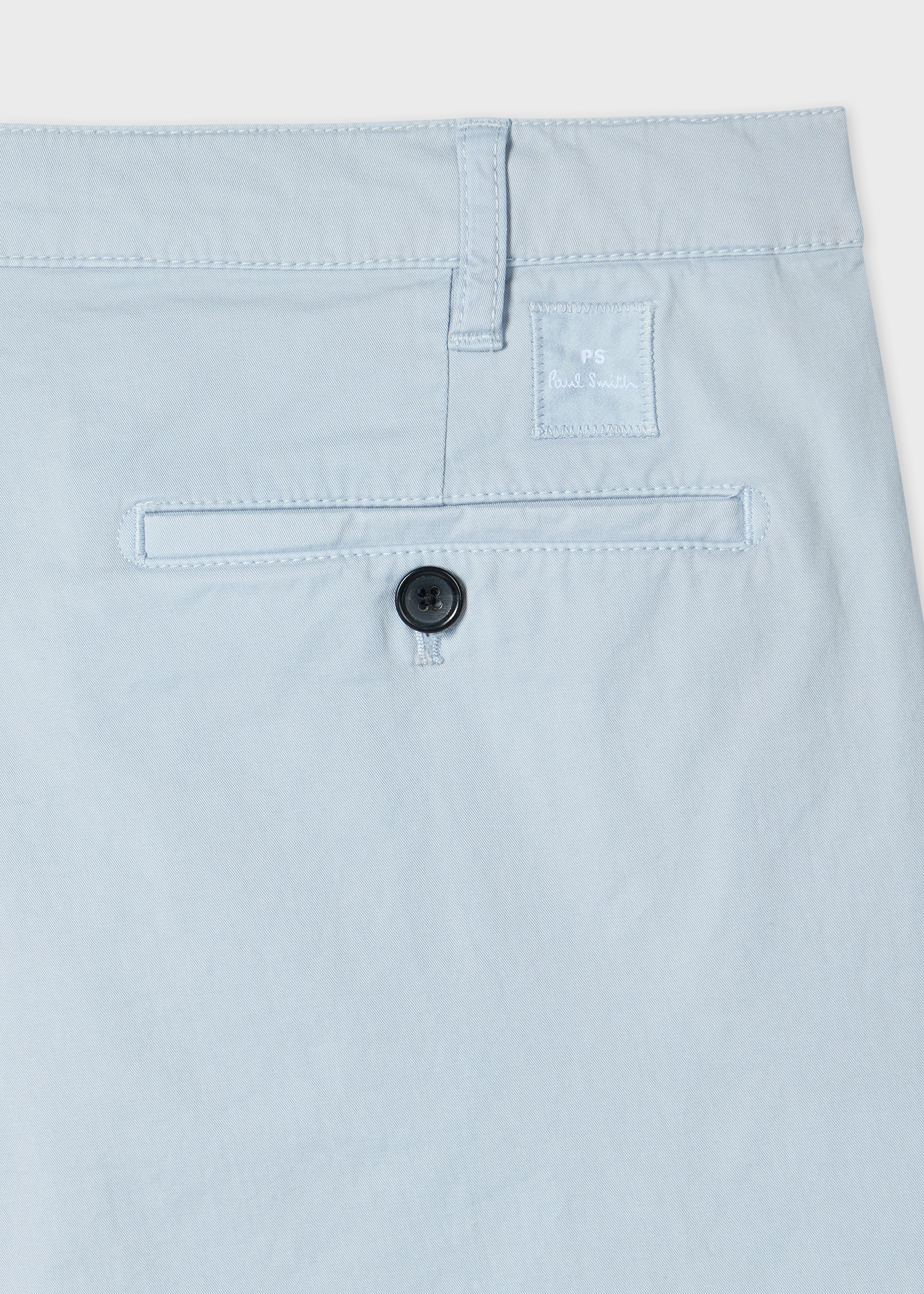 Light Blue Organic Cotton-Twill Shorts - 2