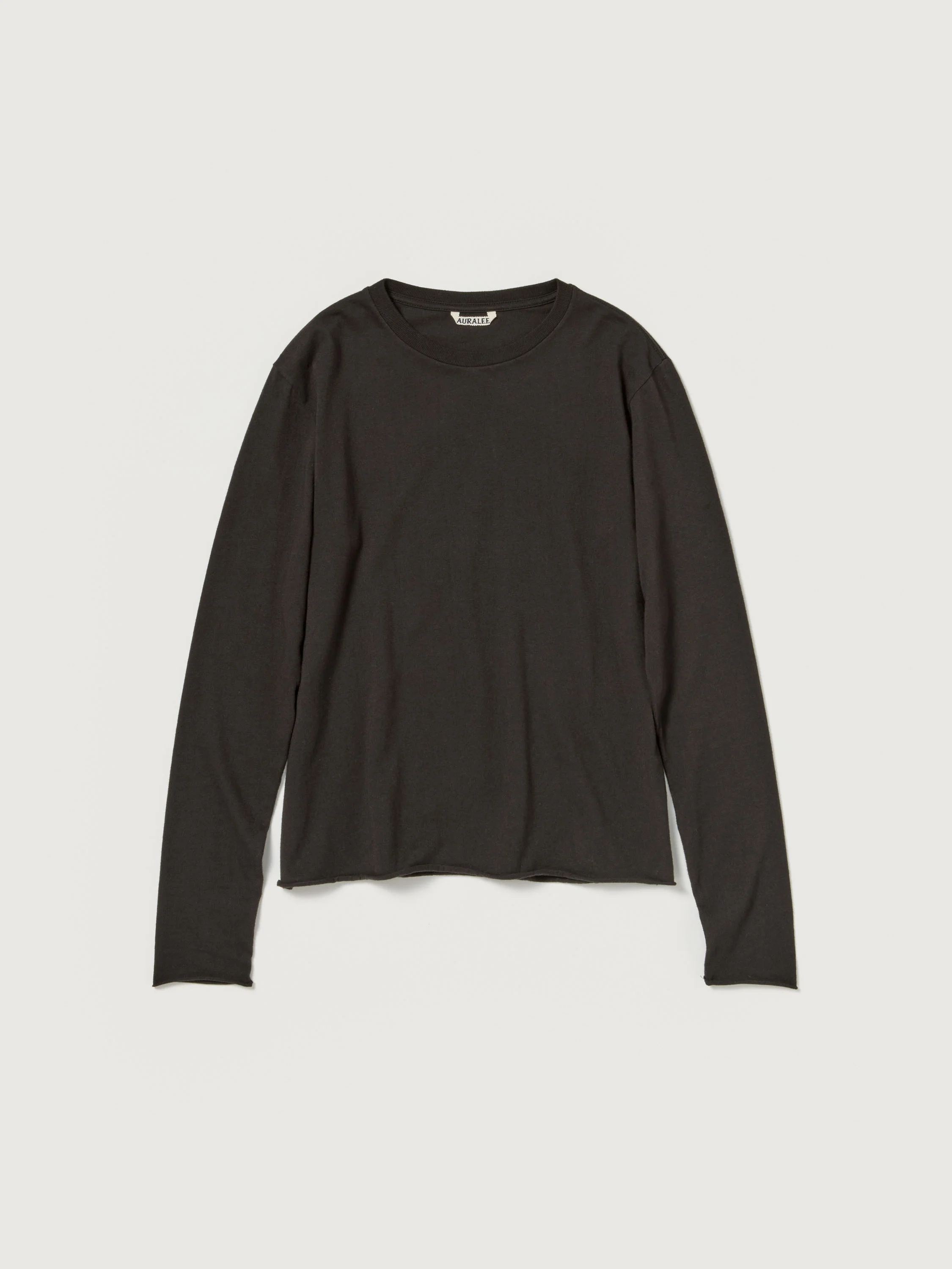 BRUSHED ORGANIC COTTON CASHMERE JERSEY L/S TEE - 1