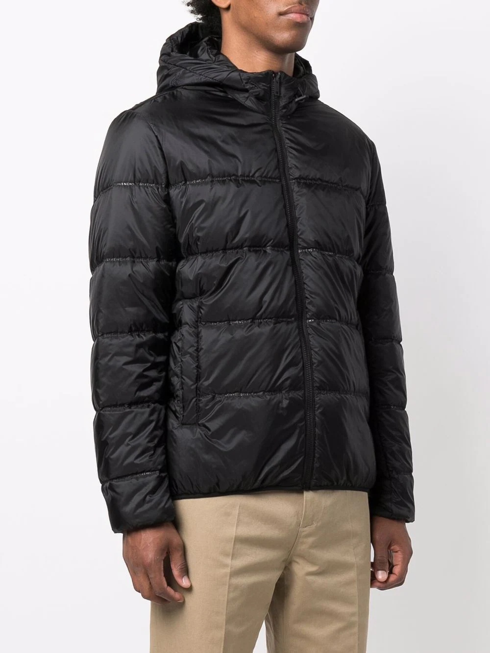 logo-detail puffer jacket - 3