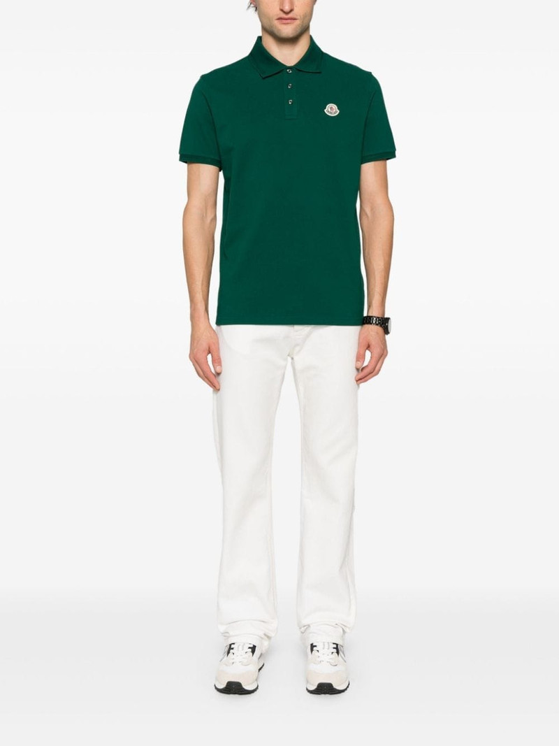 Moncler appliquÃ©-logo piquÃ© polo shirt outlook