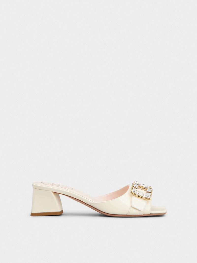 Très Vivier Strass Buckle Mules in Patent Leather - 1