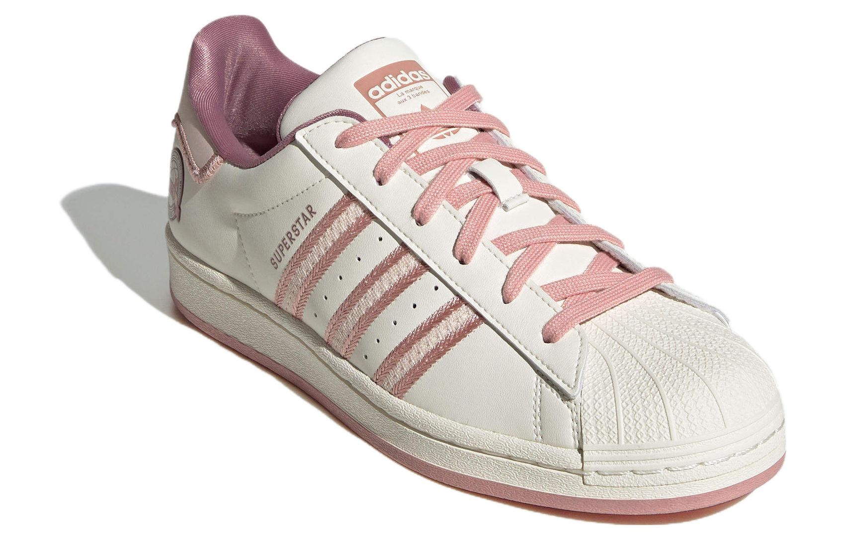 (WMNS) Adidas Originals Superstar Shoes 'Cream White Pink' IE5528 - 3