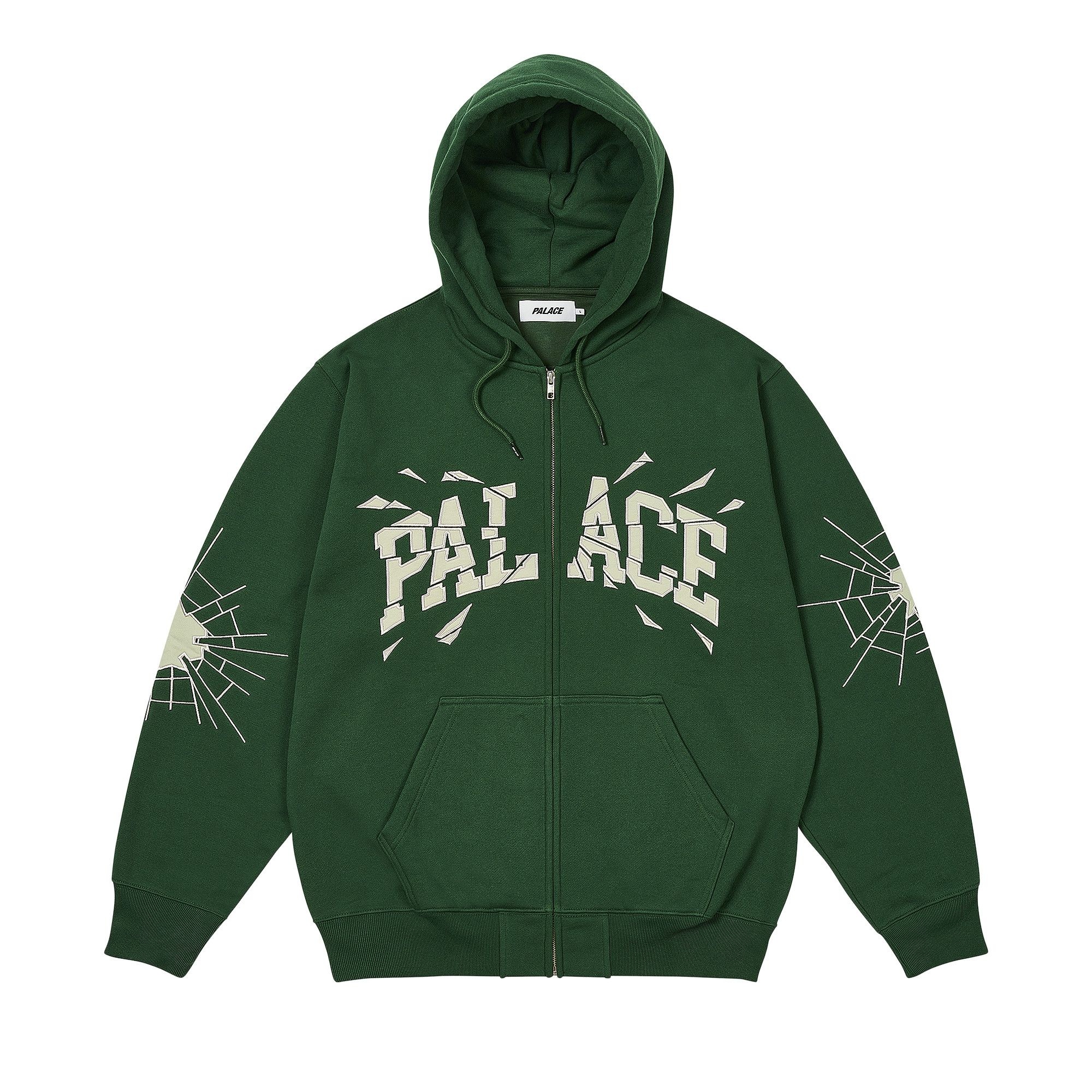 Palace Shatter Zip Hood 'Racey Green' - 1