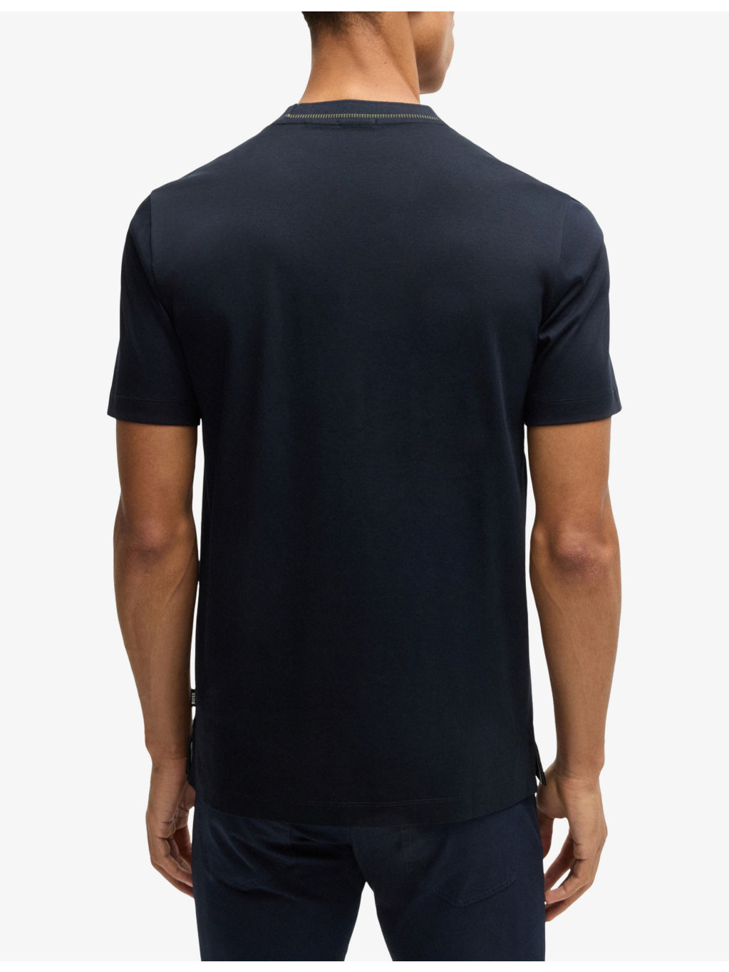 Striped-trim slim-fit cotton-jersey T-shirt - 4