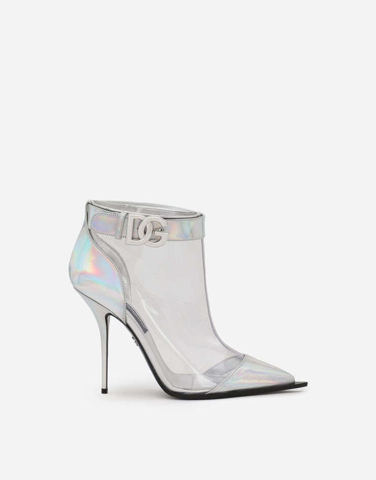 Shimmery PVC ankle boots with DG logo - 1