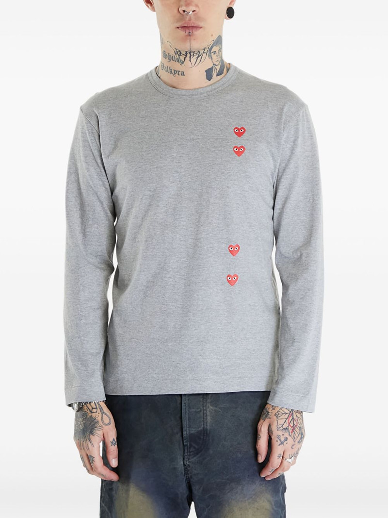 heart-print cotton T-shirt 1