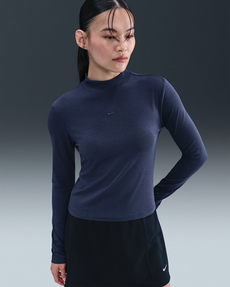 Nike Sportswear Chill Knit Women's Slim Long-Sleeve Mock-Neck T-Shirt 1