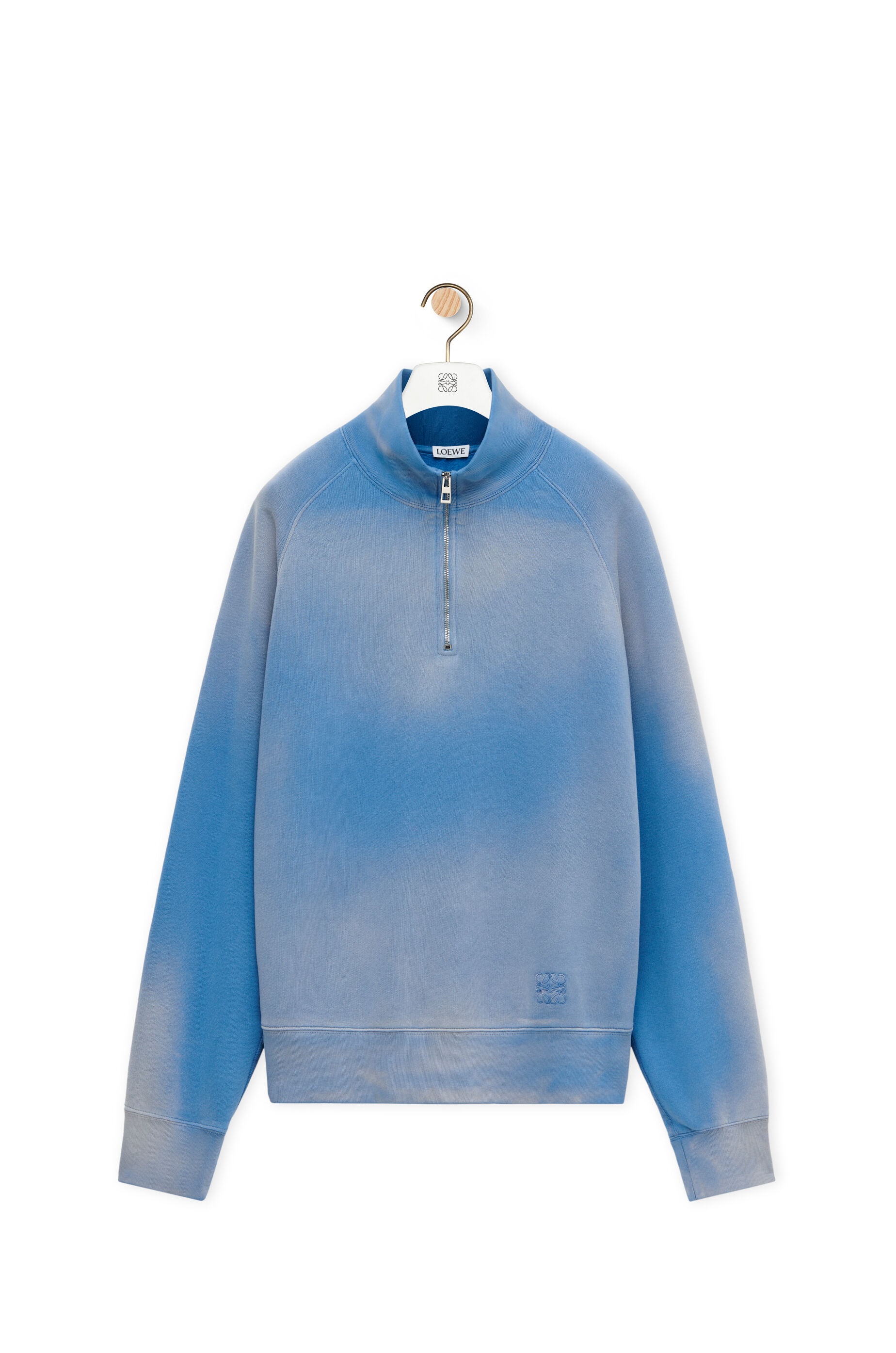Zip-up sweatshirt in cotton - 1