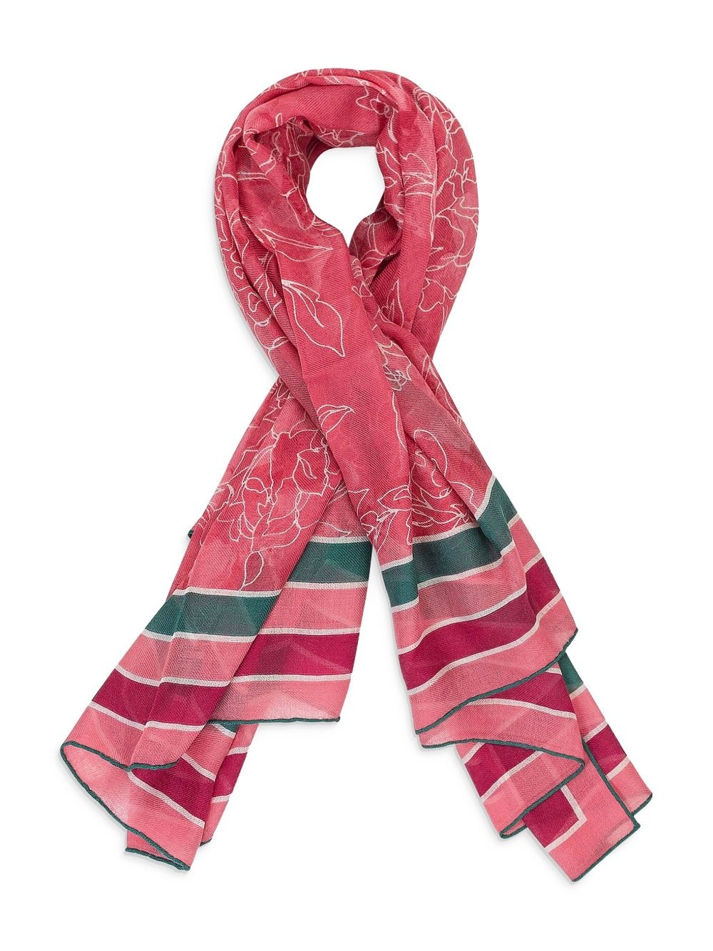 floral-print scarf - 2