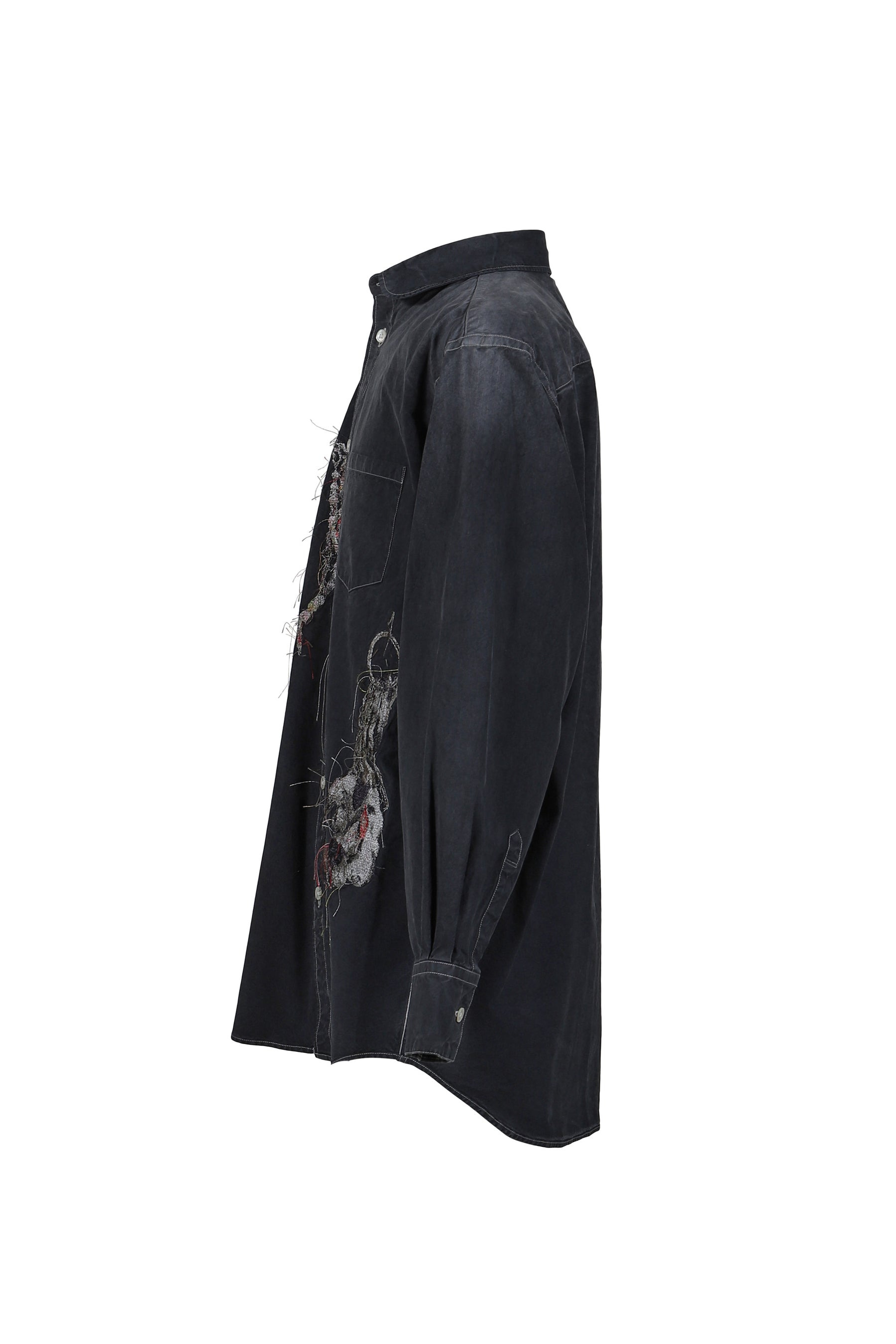 EMBROIDERED CHAIN SHIRT / GRY - 3