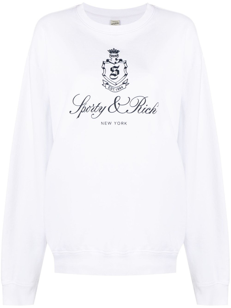 logo-print cotton sweatshirt 1