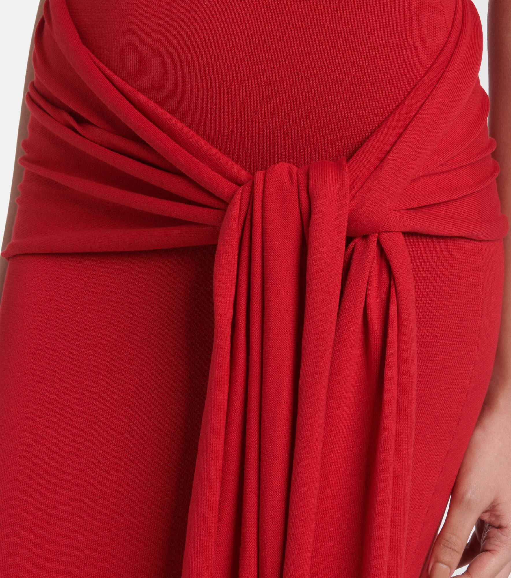 Knitted silk and cotton maxi dress - 5