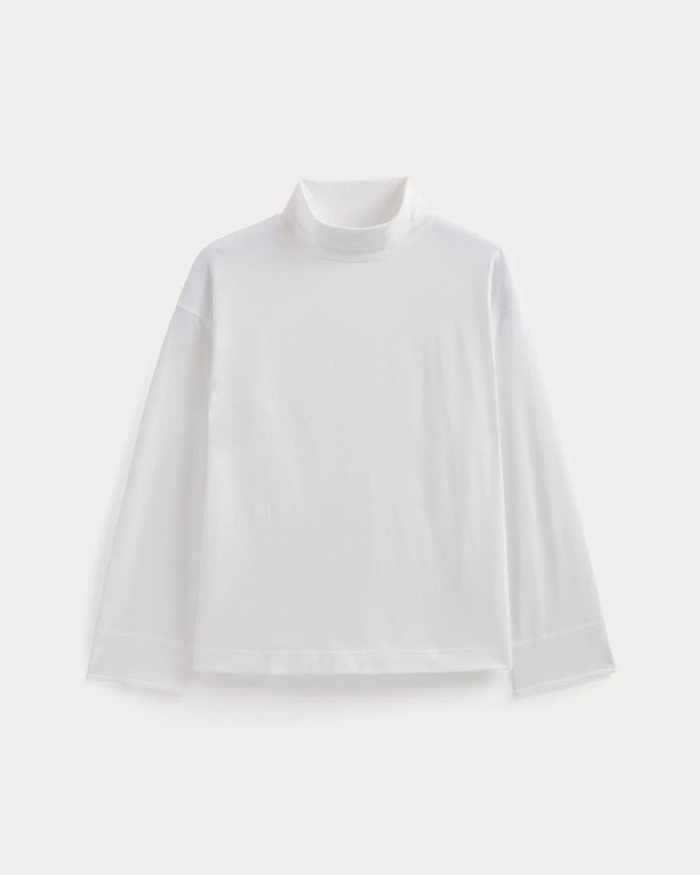 SLOUCHY TURTLENECK IN ESSENTIAL COTTON - 1
