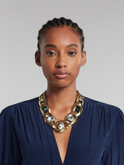 Marni OVERSIZED CHAIN NECKLACE WITH GEMSTONES outlook