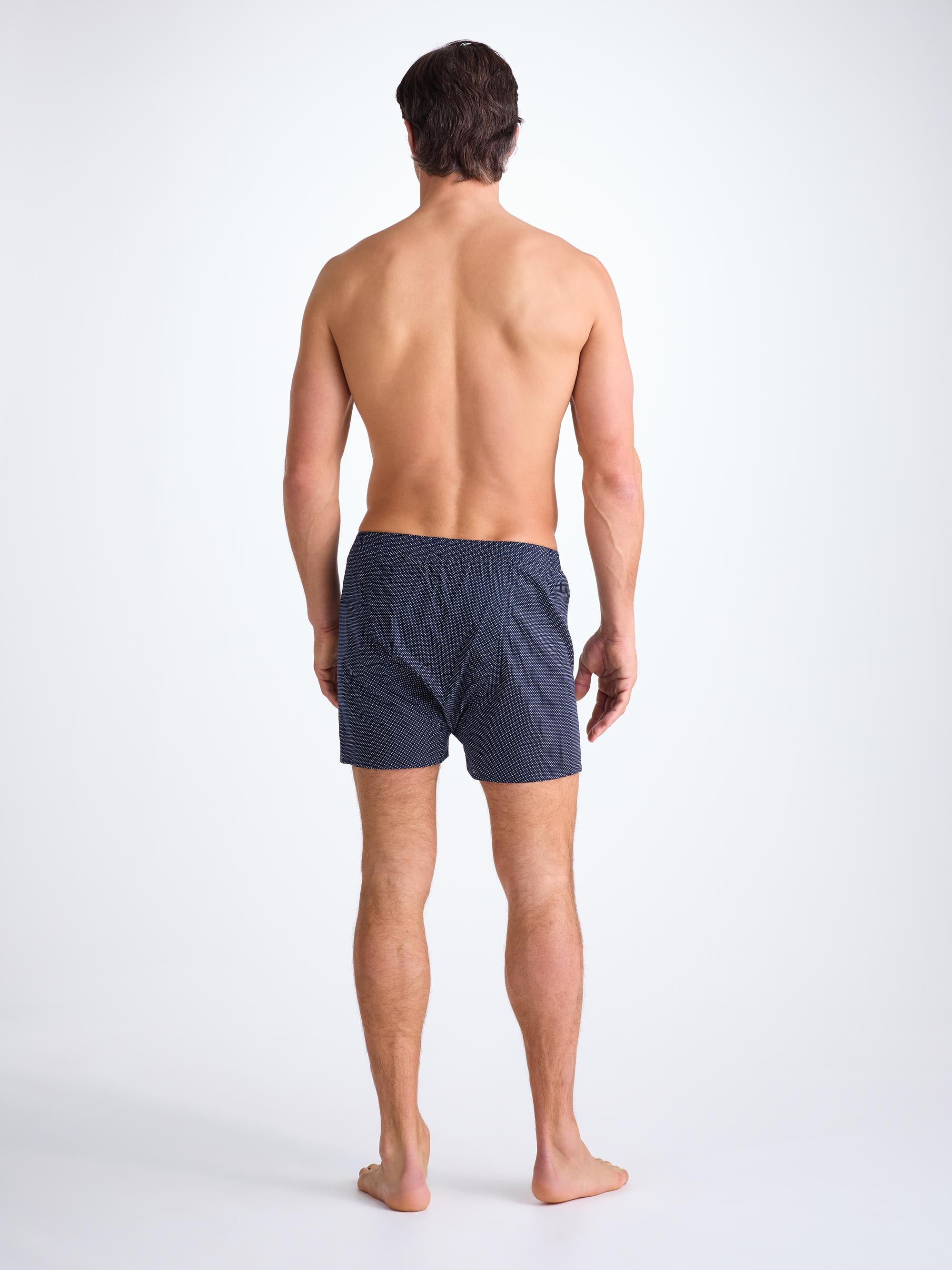 Men's Classic Fit Boxers Plaza 21 Cotton Batiste Navy - 4