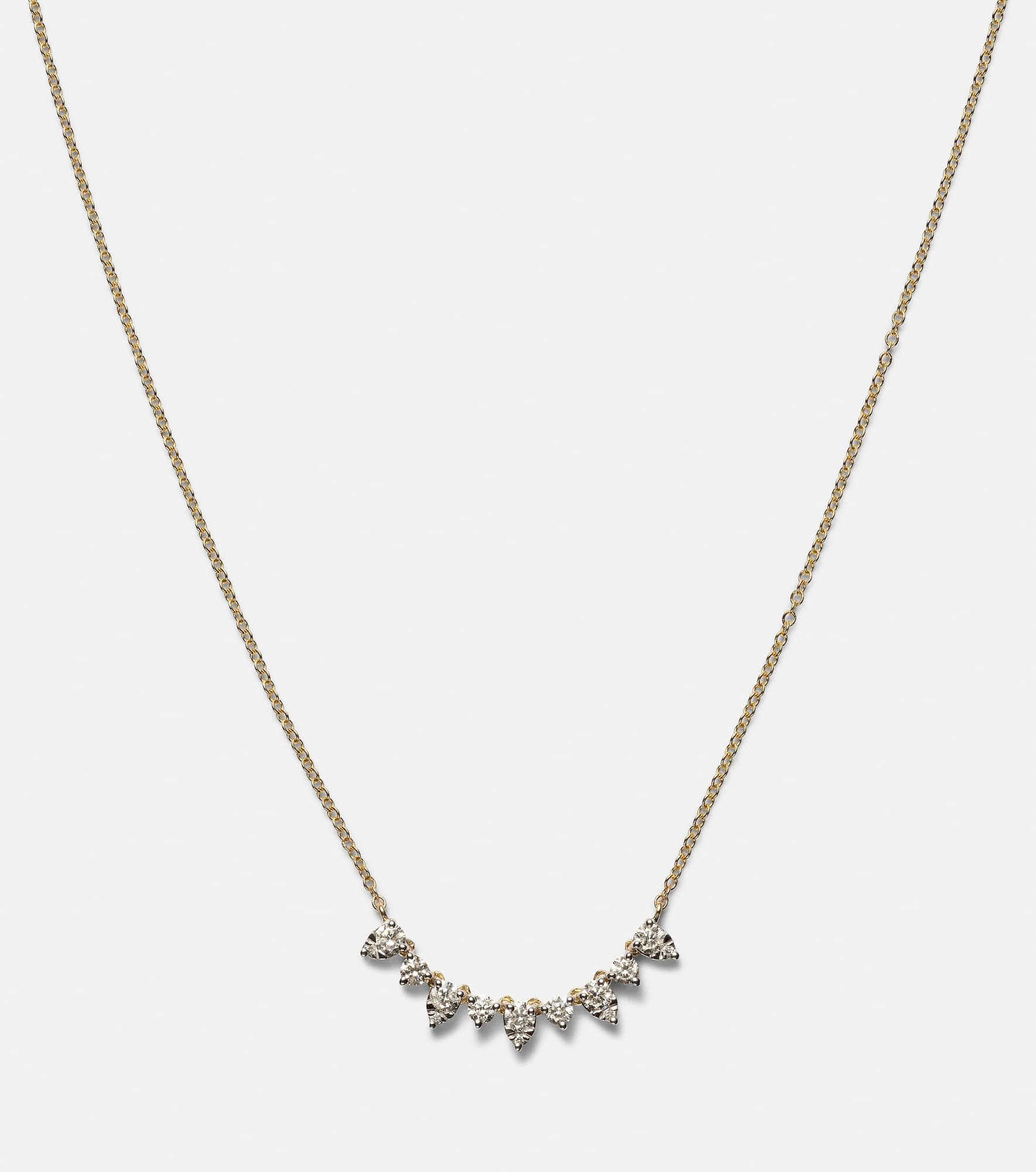 Perfect Pear 10kt gold necklace with diamonds - 4