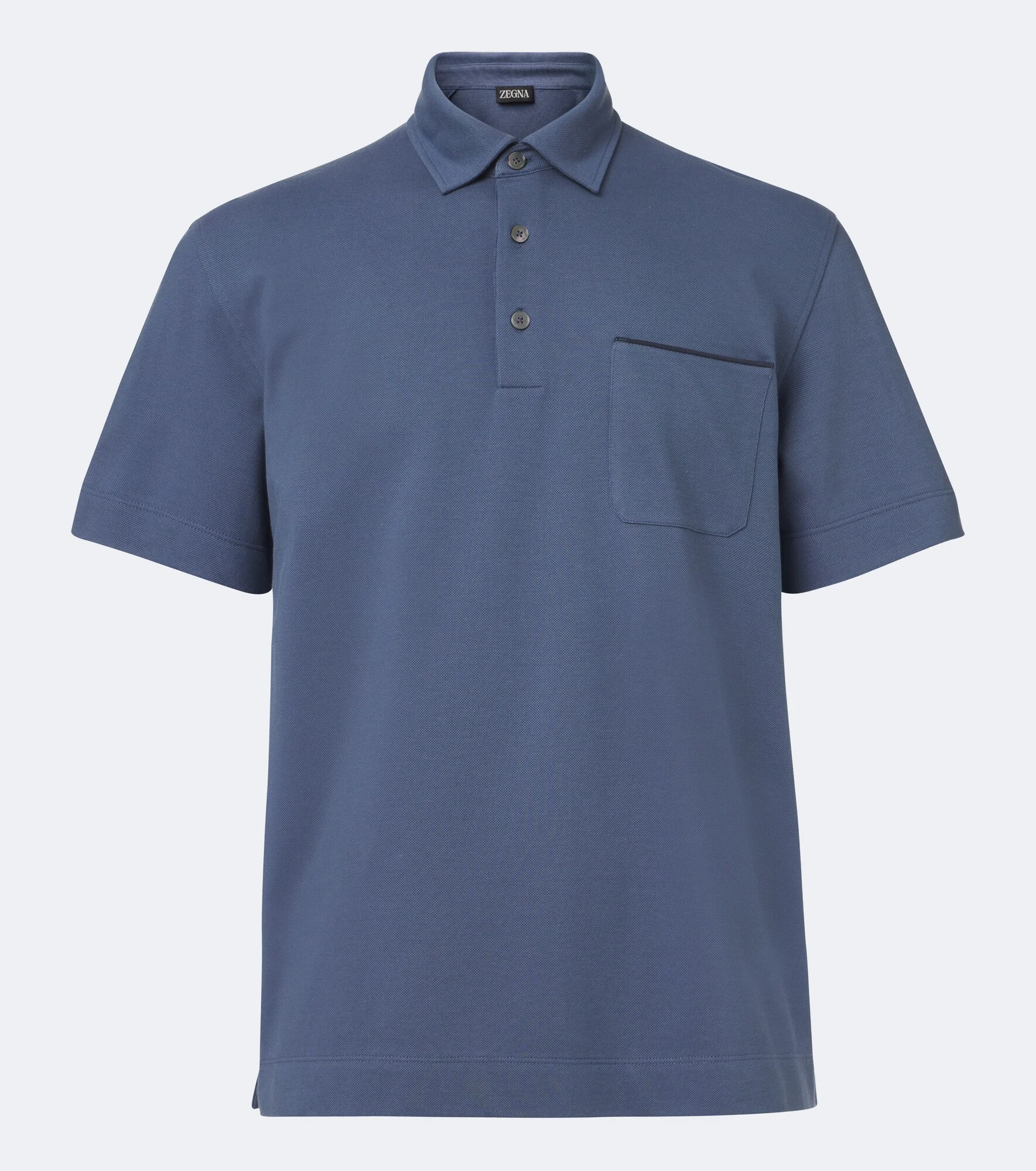 Cotton piqué polo shirt - 1