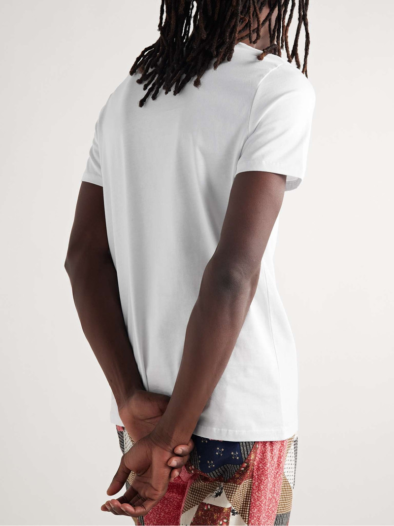 Logo-Flocked Cotton-Jersey T-Shirt 5