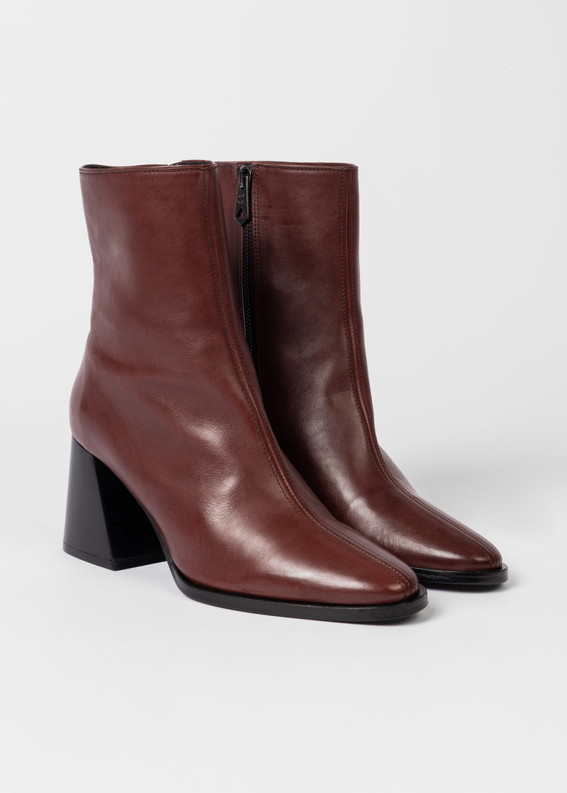 Leather Burgundy 'Baylis' Boots 4
