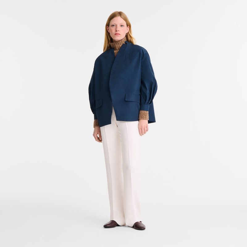 Longchamp Kimono jacket Navy - Technical taffeta outlook