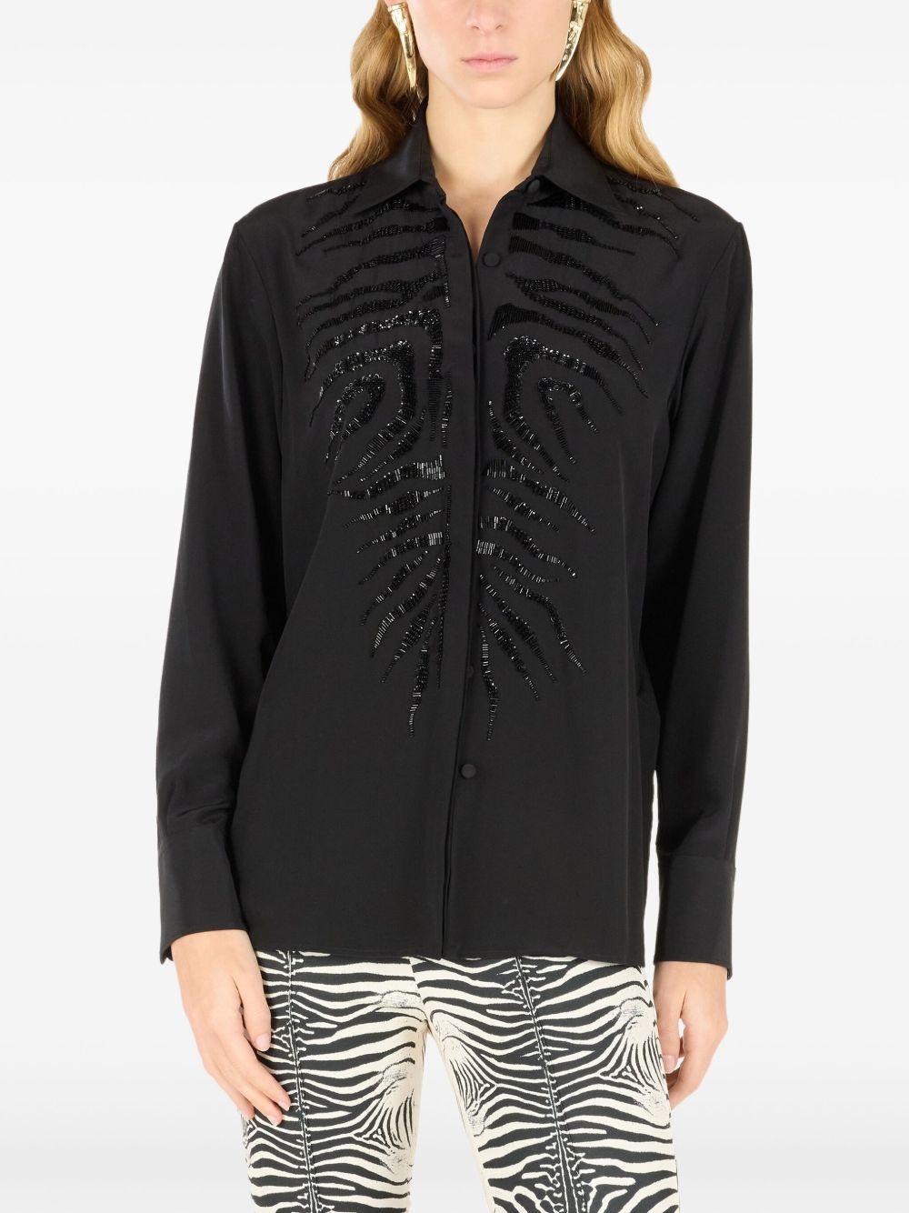sequin-embellished shirt - 3