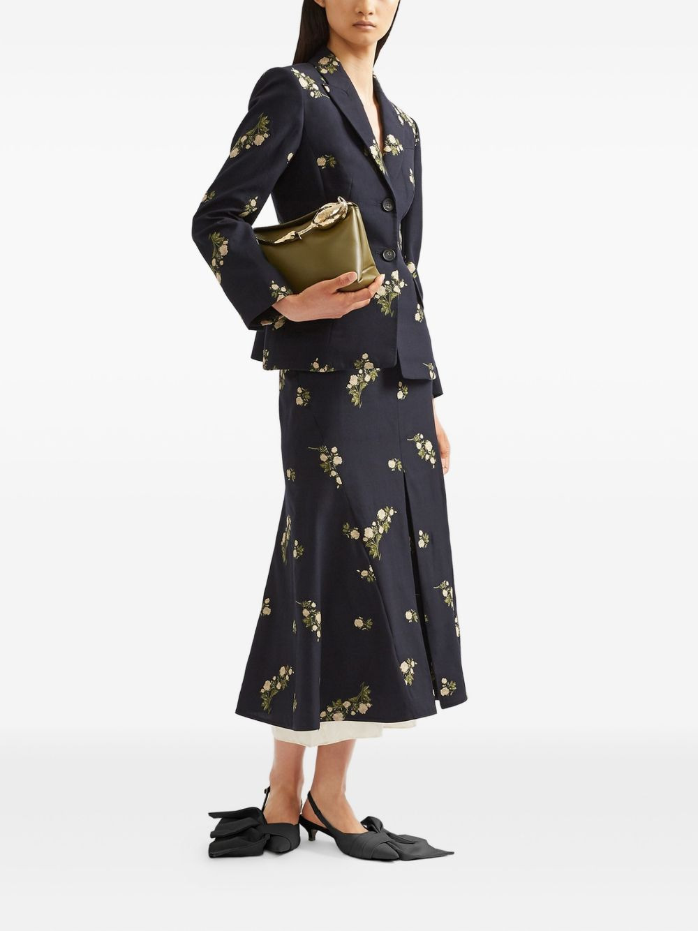 floral midi skirt - 3