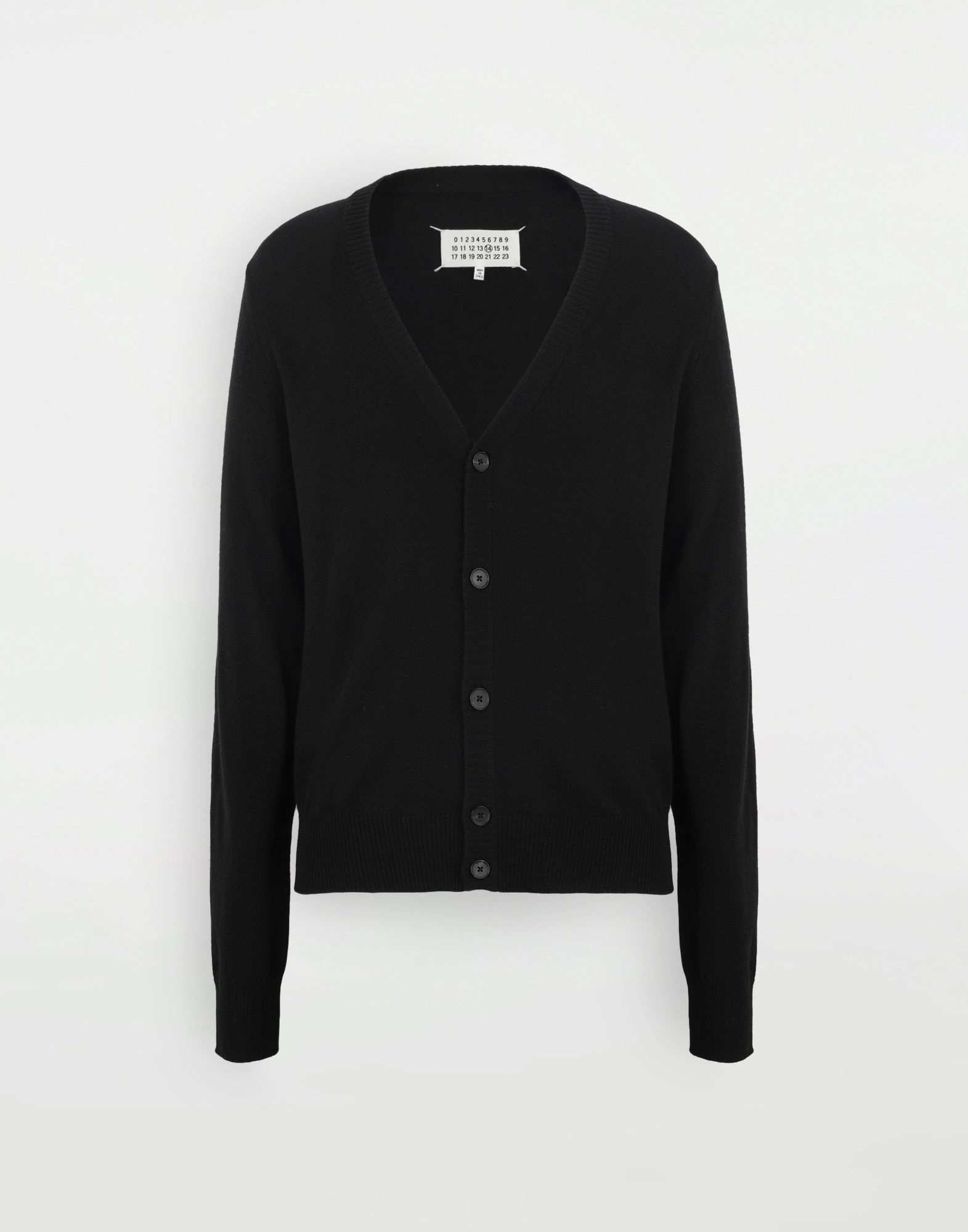 Leather elbow patch cardigan - 1