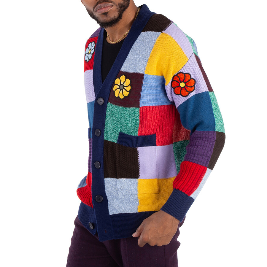 Moncler Patchwork-Design Crochet Cardigan - 3
