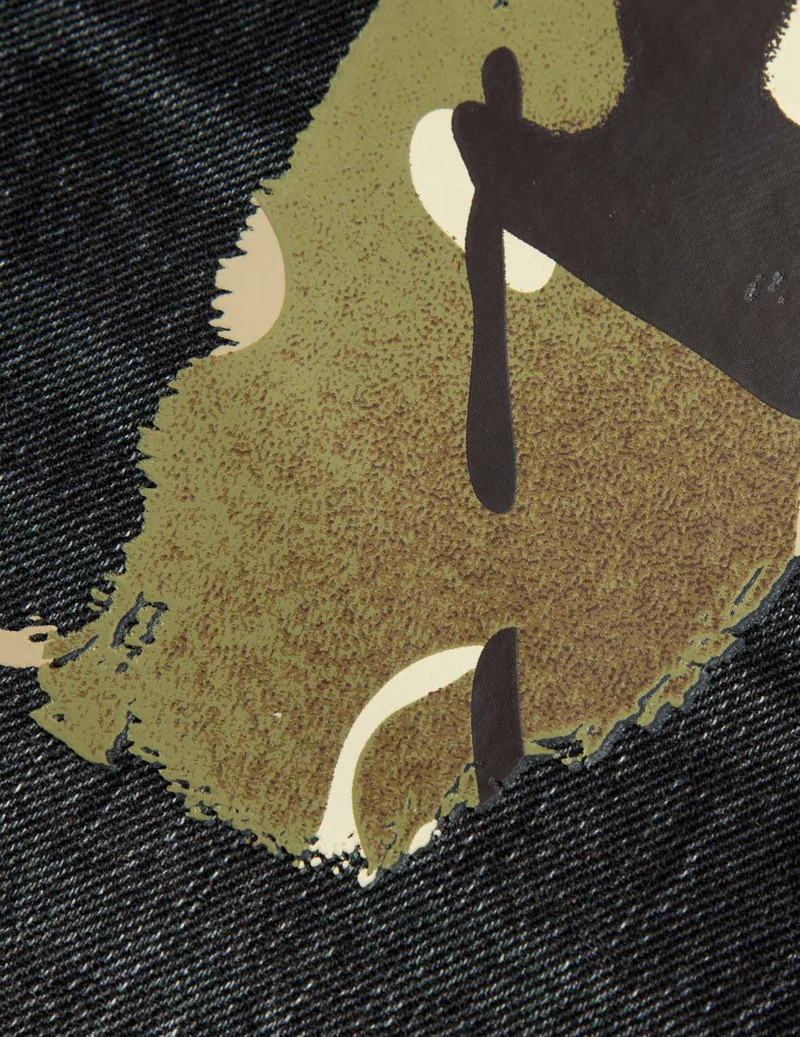 CAMOUFLAGE BRUSHSTROKE DAICOCK PRINT DISTRESSED CARROT FIT JEANS #2017 7