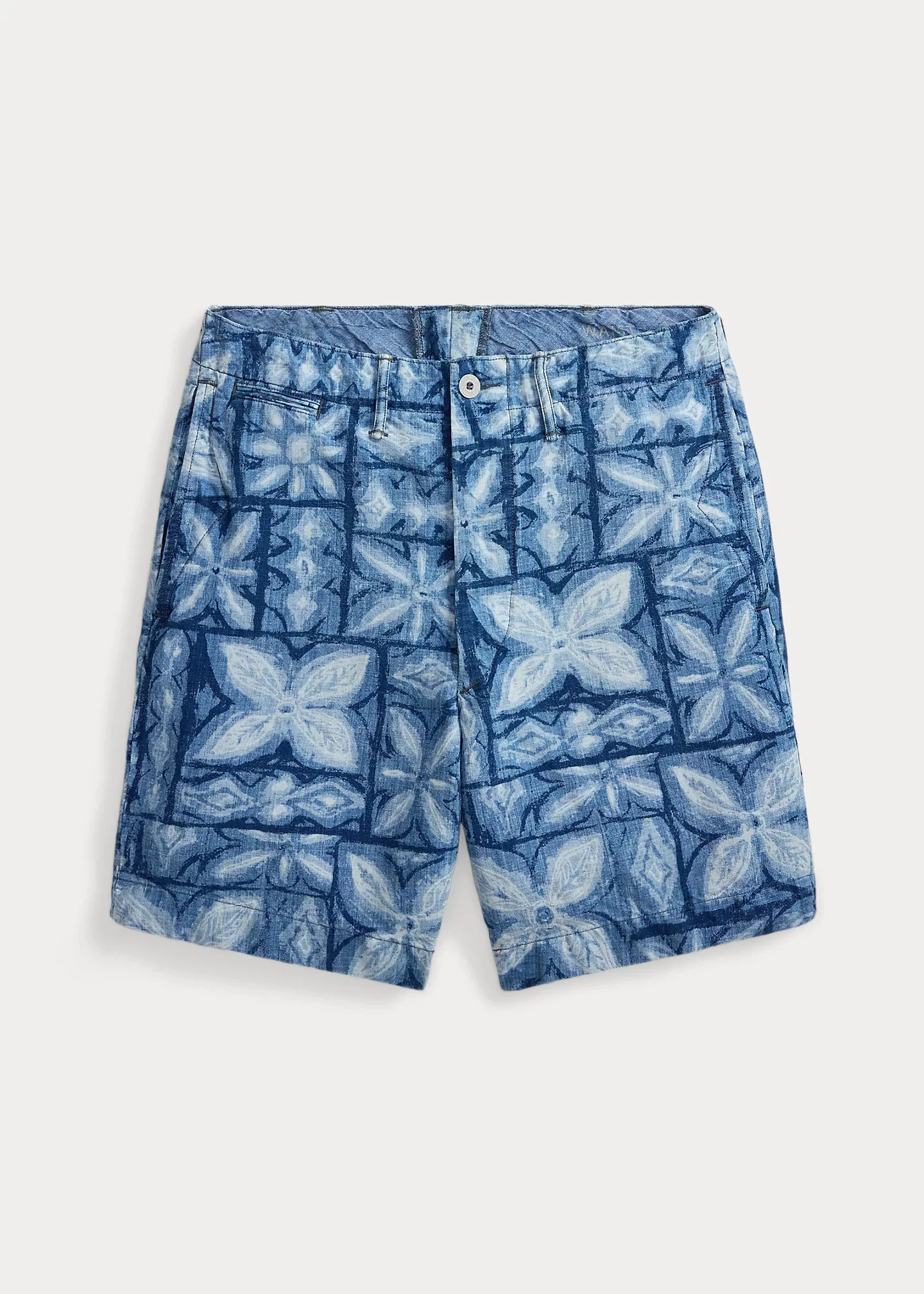 Indigo Linen-Cotton Officer’s Short - 1