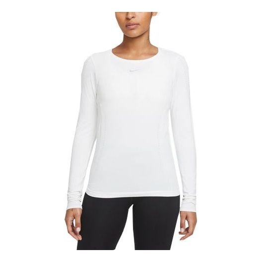 (WMNS) Nike Dri-FIT Swoosh Long Sleeves T-shirt 'Black' DD0594-100 - 1