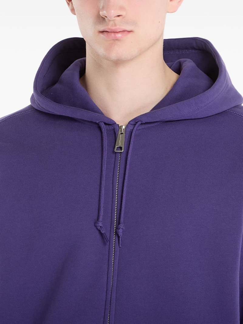 logo-embroidered zip-up hoodie 7