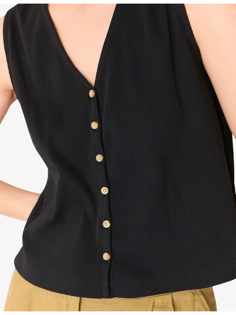 V-Neck Ribbed-Knit Stretch-Cotton Tank Top 5