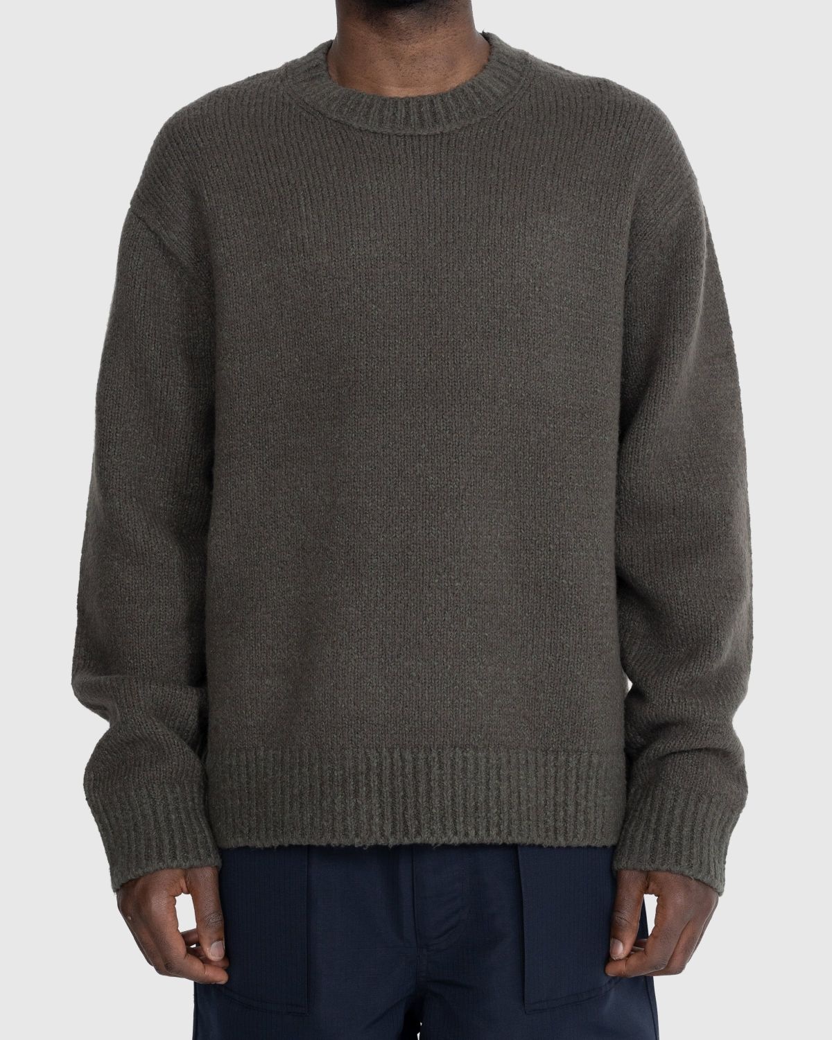 Acne Studios – Wool Blend Crewneck Sweater Green - 2
