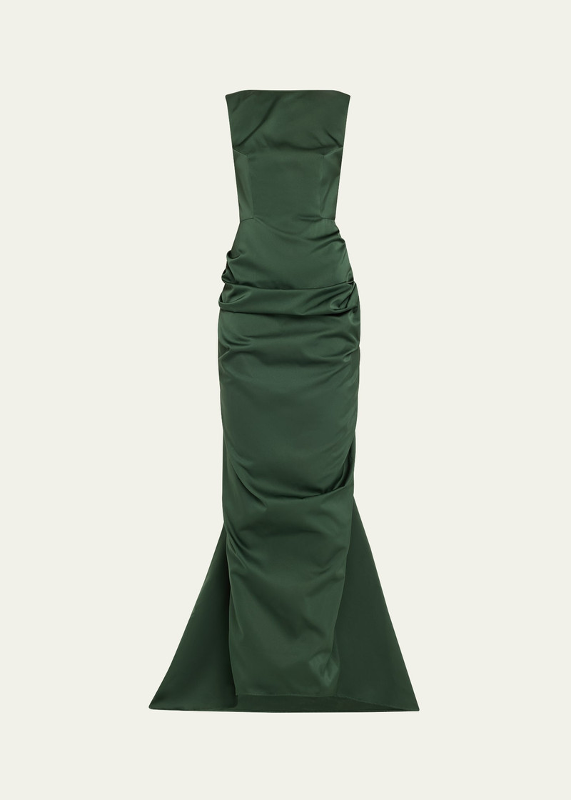 Danama Draped Train Backless Gown 1