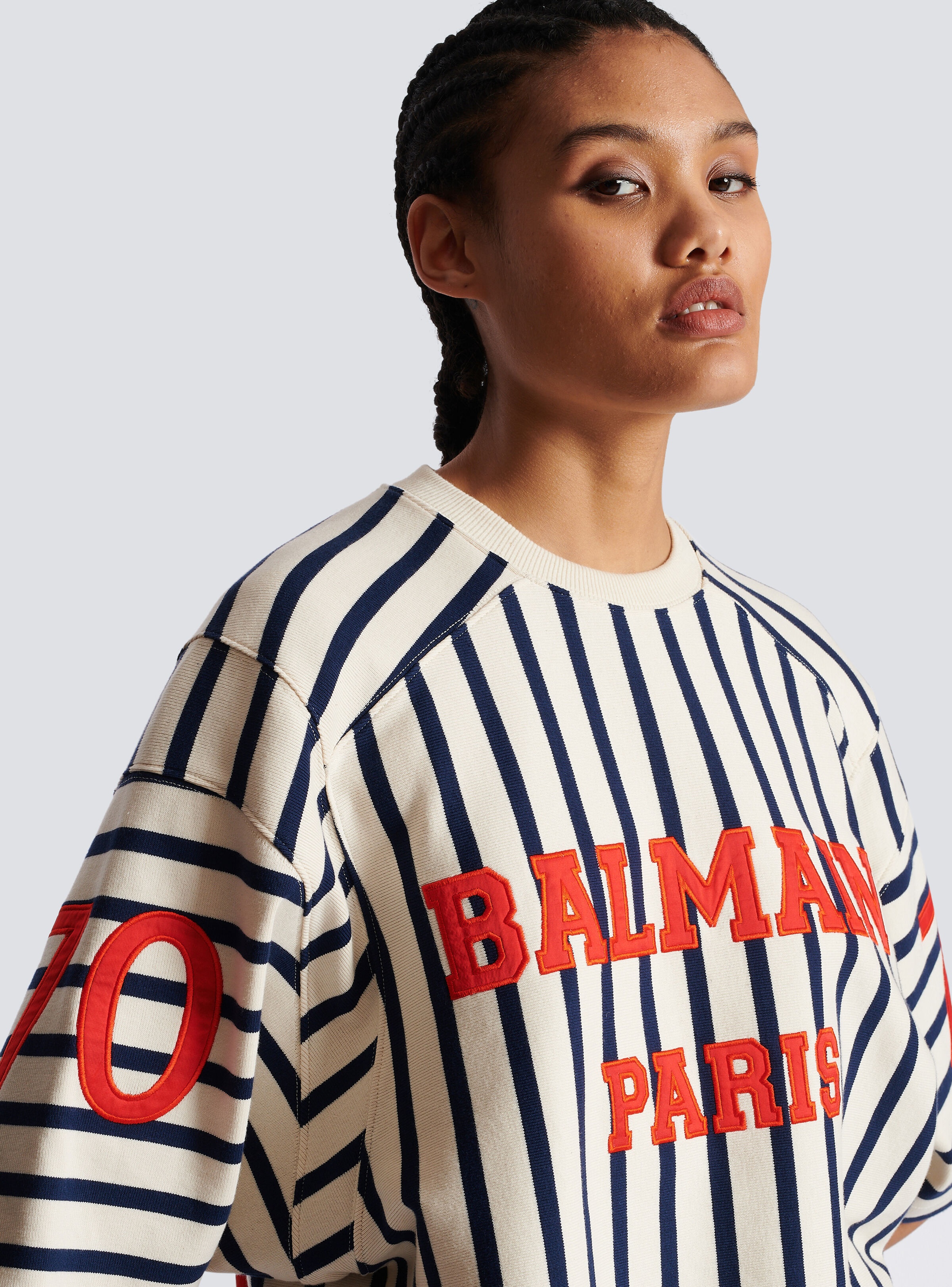 Balmain Baseball cropped T-Shirt - 7