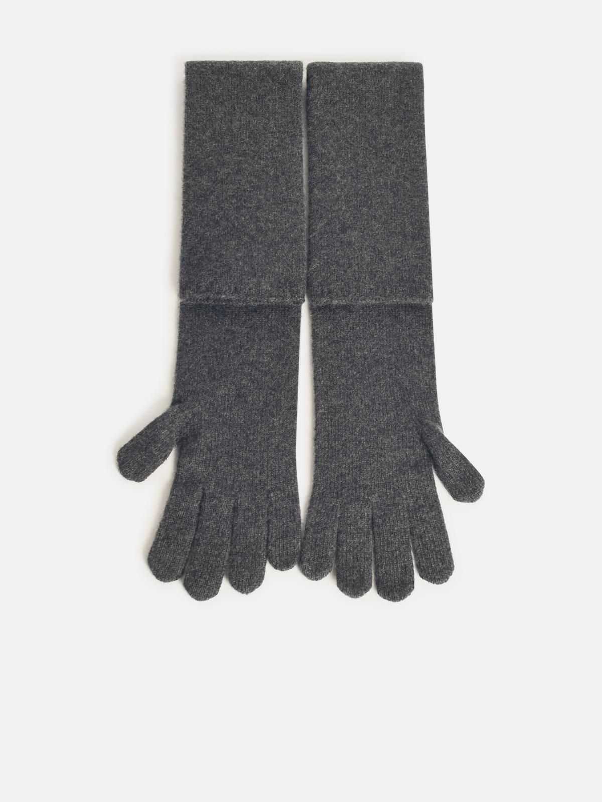 'TIMOR' GREY CASHMERE GLOVES - 2