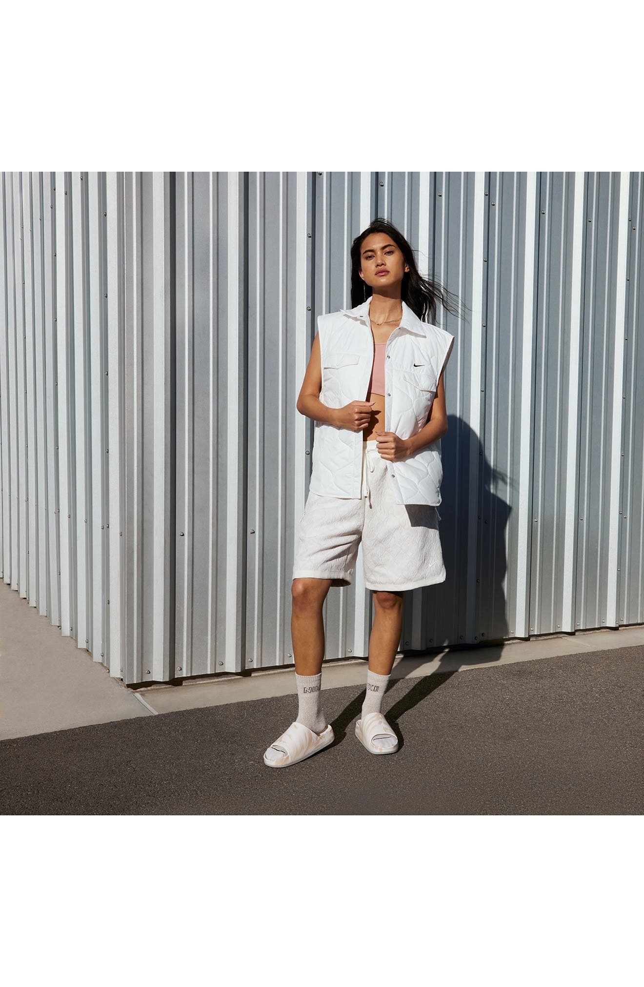 Nike Calm Slide Sandal in Phantom/Phantom at Nordstrom - 8