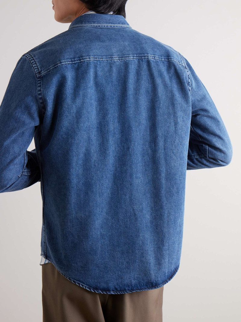ADC Button-Down Collar Logo-Embroidered Denim Shirt 3