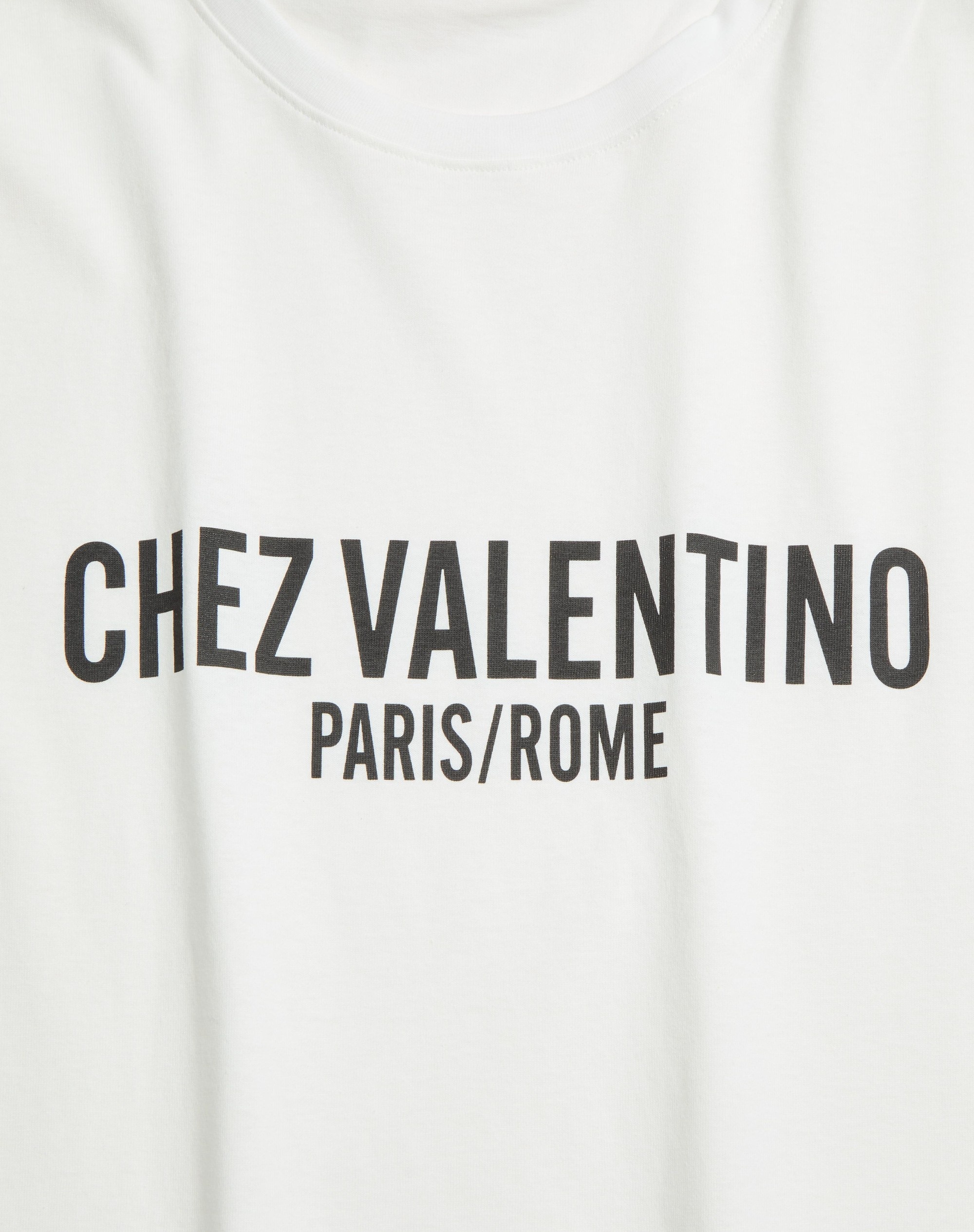 JERSEY COTTON T-SHIRT WITH CHEZ VALENTINO PRINT - 9