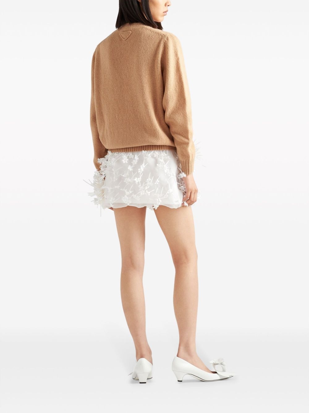 triangle-logo embroidered miniskirt - 4