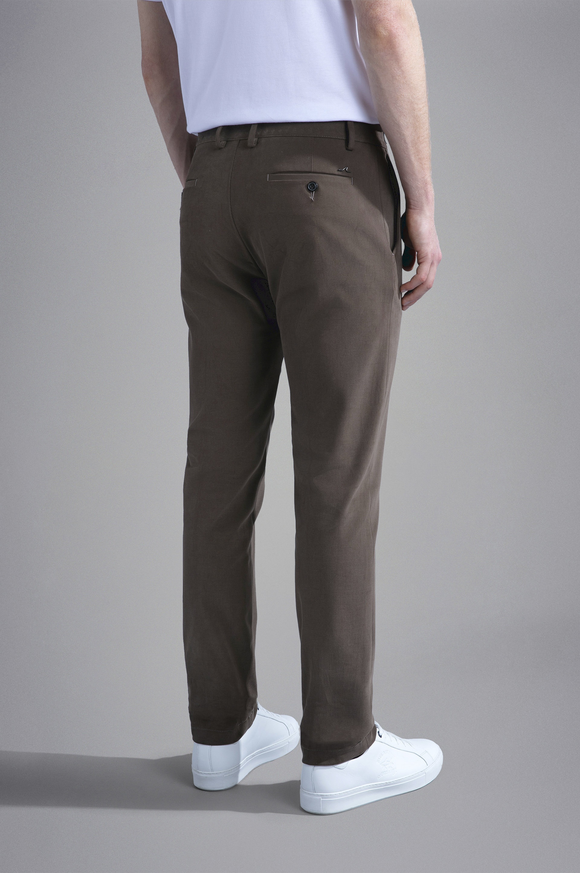 STRETCH COTTON SLIM WINTER CHINOS TROUSERS - 3