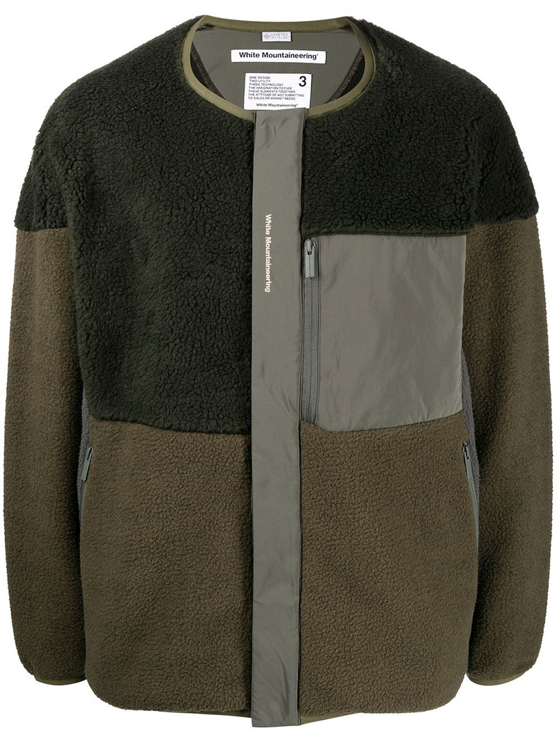 patchwork collarless jacket 1