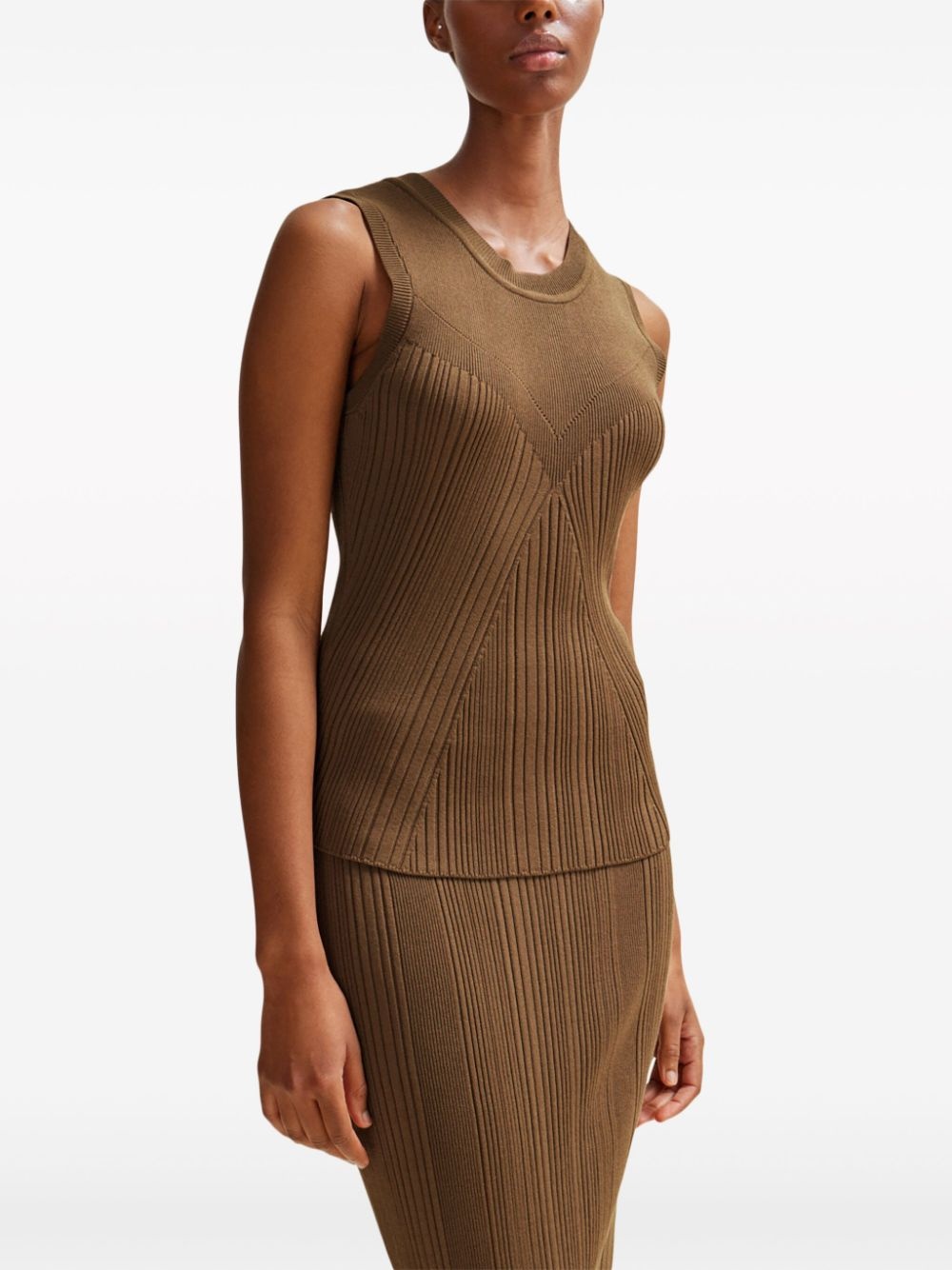 ribbed-knit tank top - 3