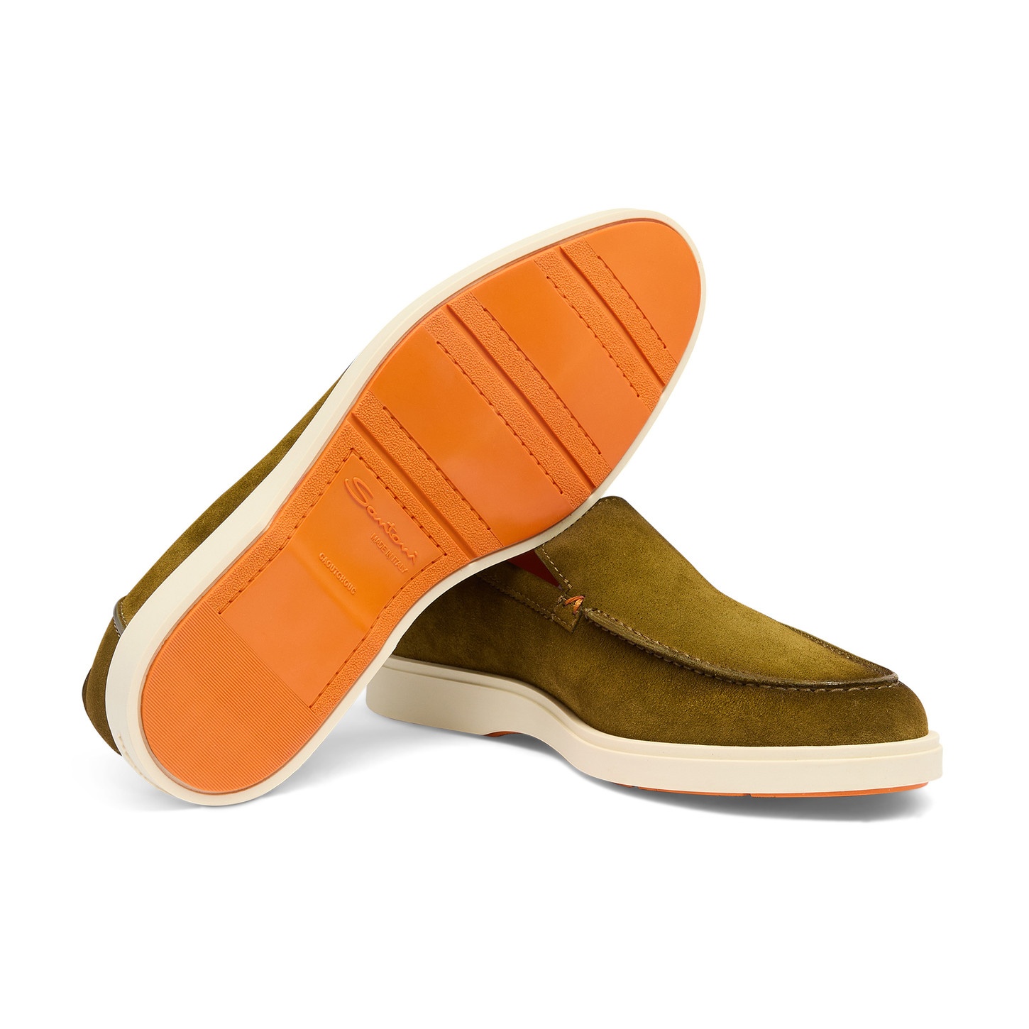 Men's green suede loafer - 4