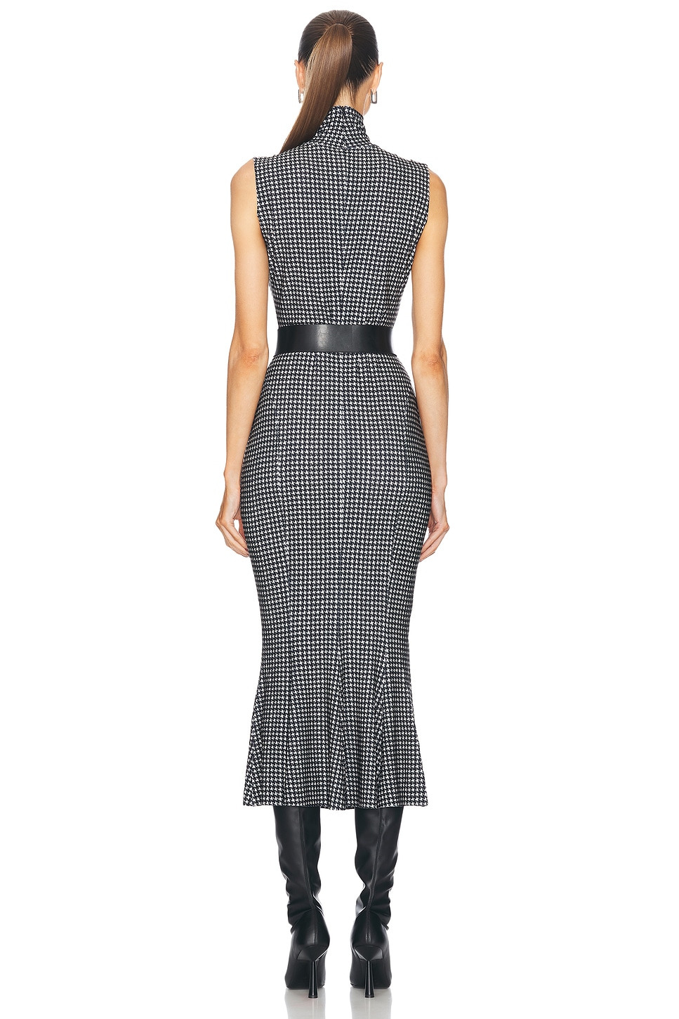 Sleeveless Turtleneck Fishtail Dress - 4